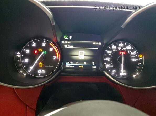 ZARFAMAN9L7635812 2020 ALFA ROMEO GIULIA Black Vista del cuadro de instrumentos