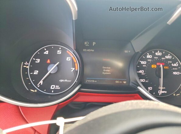 ZARFAMANXK7599336 2019 ALFA ROMEO GIULIA White Vista del cuadro de instrumentos