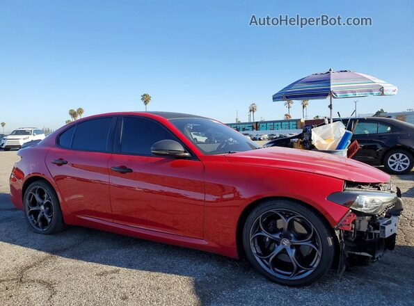 ZARFAMBN4K7605419 2019 ALFA ROMEO GIULIA Red Przód prawy