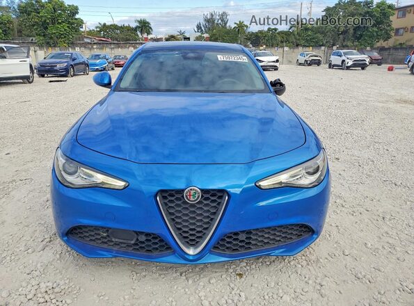 ZARFAMBN7M7649272 2021 ALFA ROMEO GIULIA Blue Front view