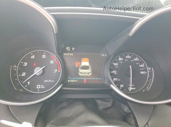 ZARFAMBN7M7649272 2021 ALFA ROMEO GIULIA Blue Instrument cluster view