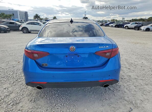 ZARFAMBN7M7649272 2021 ALFA ROMEO GIULIA Blue Rear view