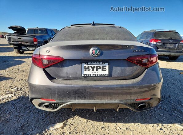 ZARFAMBN8K7612888 2019 ALFA ROMEO GIULIA Charcoal Вид ззаду