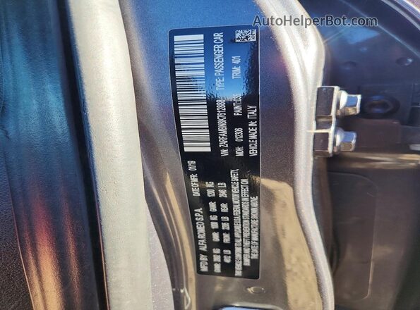 ZARFAMBN8K7612888 2019 ALFA ROMEO GIULIA Charcoal Вид наклейки з VIN-кодом