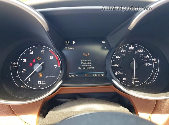 ZARFAMBNXK7612049 2019 ALFA ROMEO GIULIA Black Instrument cluster view