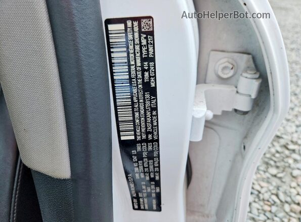 ZASFAKAN1J7B81381 2018 ALFA ROMEO STELVIO White Vista de la etiqueta del VIN