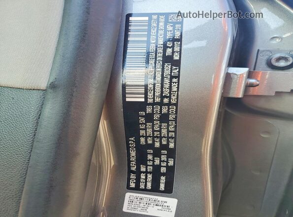 ZASFAKAN1J7B83521 2018 ALFA ROMEO STELVIO Серый Вид наклейки с VIN-кодом