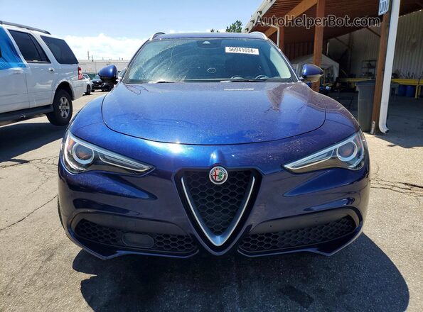 ZASFAKAN2J7B79462 2018 ALFA ROMEO STELVIO Blue Widok z przodu