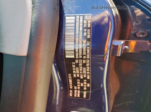 ZASFAKAN2J7B79462 2018 ALFA ROMEO STELVIO Blue Widok naklejki z numerem VIN