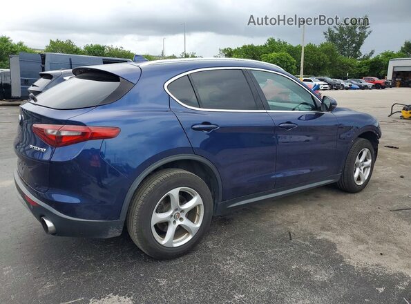 ZASFAKAN4J7B79219 2018 ALFA ROMEO STELVIO Blue Trasero derecho