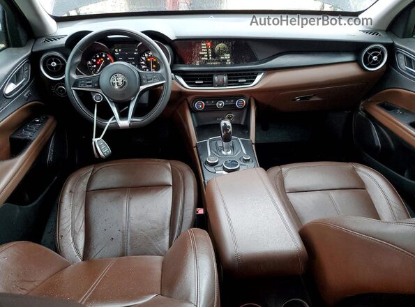 ZASFAKAN7J7B87945 2018 ALFA ROMEO STELVIO Black Вид щитка приладів