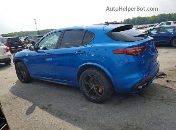 ZASFAKEVXJ7C21502 2018 ALFA ROMEO STELVIO Blue Rear left