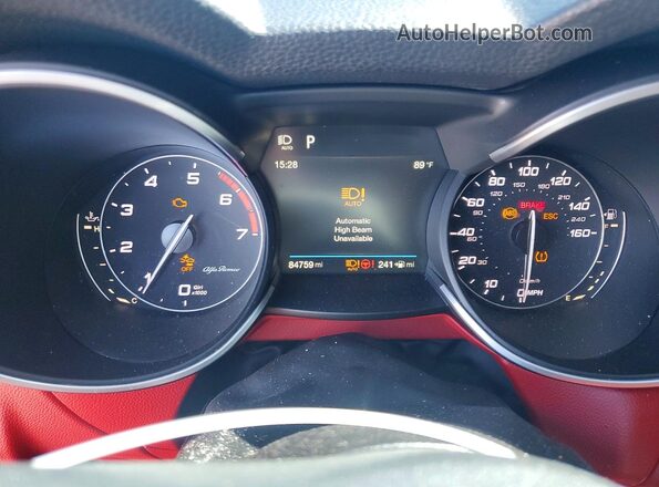 ZASFAKNN2J7B73316 2018 ALFA ROMEO STELVIO Black Vista del cuadro de instrumentos