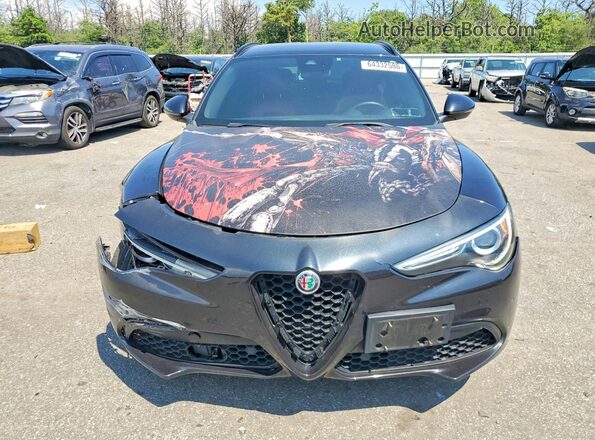ZASFAKNN5J7B73309 2018 ALFA ROMEO STELVIO Black წინა ხედი