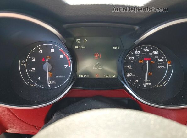 ZASFAKNN5J7B73309 2018 ALFA ROMEO STELVIO Black ხელსაწყოთა პანელის ხედი