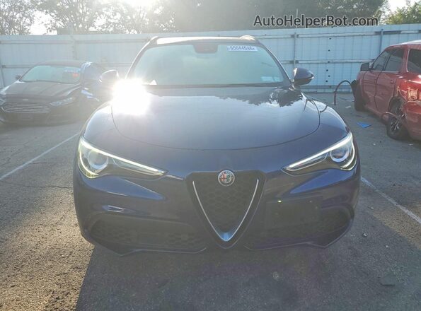ZASFAKPN0J7B69357 2018 ALFA ROMEO STELVIO Blue Вид спереду