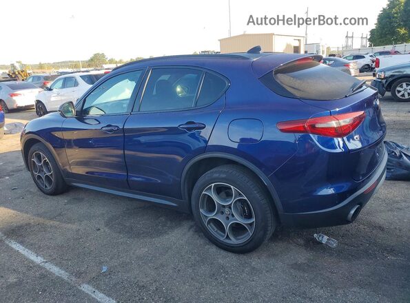 ZASFAKPN0J7B69357 2018 ALFA ROMEO STELVIO Blue Задня ліва чверть