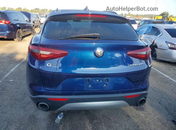 ZASFAKPN0J7B69357 2018 ALFA ROMEO STELVIO Blue Вид ззаду