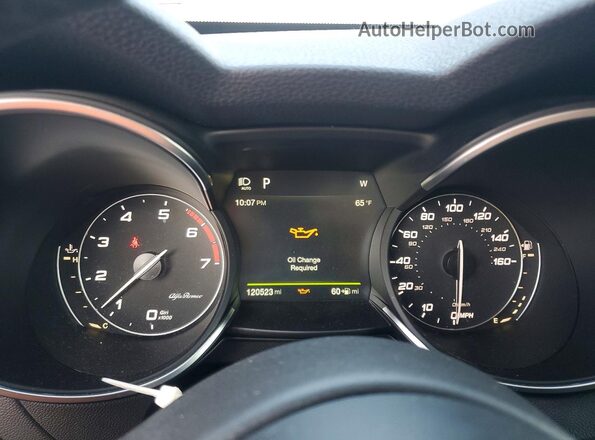 ZASFAKPN0J7B69357 2018 ALFA ROMEO STELVIO Blue Вид щитка приладів