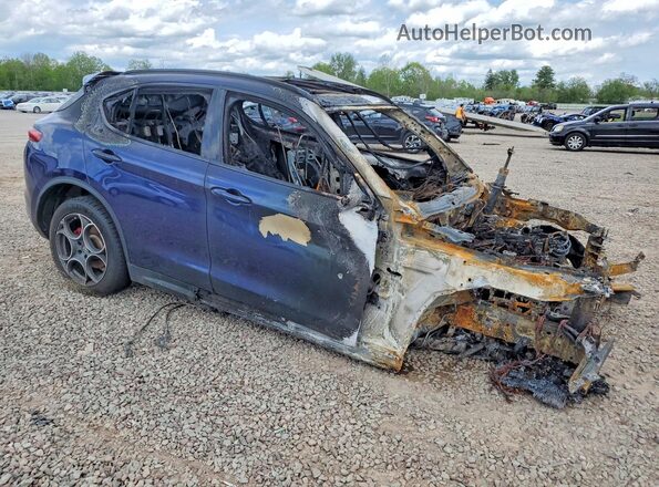 ZASFAKPN1J7B63826 2018 ALFA ROMEO STELVIO Blue Delantero derecho