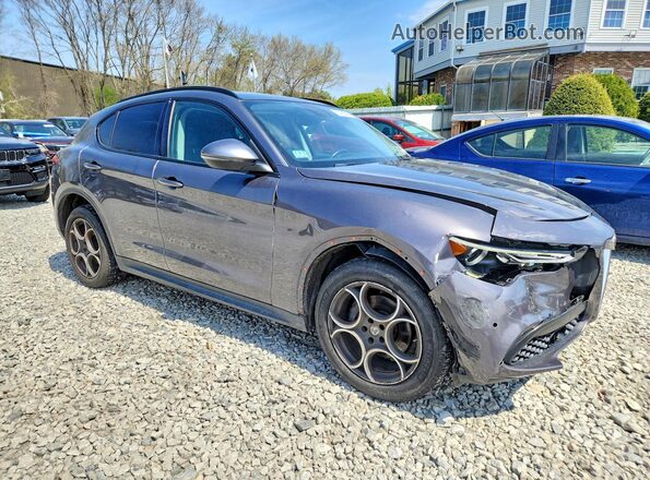 ZASFAKPN5J7B66423 2018 ALFA ROMEO STELVIO Серый Передняя правая четверть