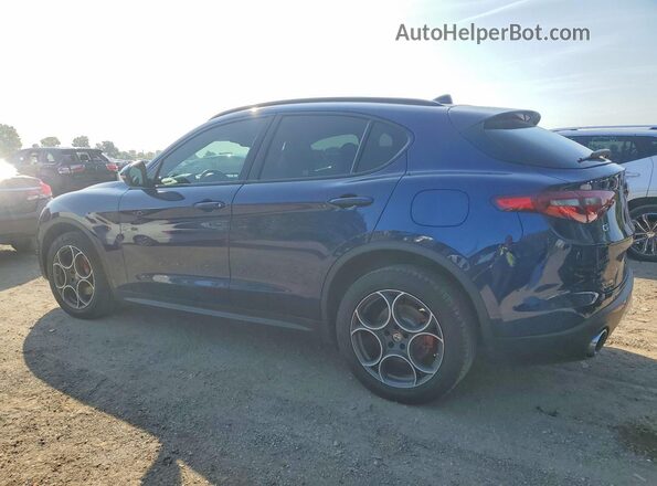 ZASFAKPN7J7B92134 2018 ALFA ROMEO STELVIO Blue Trasero izquierdo