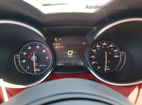 ZASPAJAN6L7C88508 2020 ALFA ROMEO STELVIO Black Vista del cuadro de instrumentos