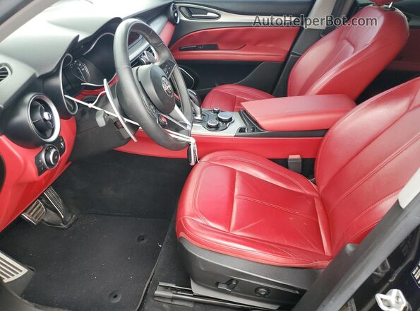 ZASPAJAN7K7C41132 2019 ALFA ROMEO STELVIO Black წინა სალონის ხედი