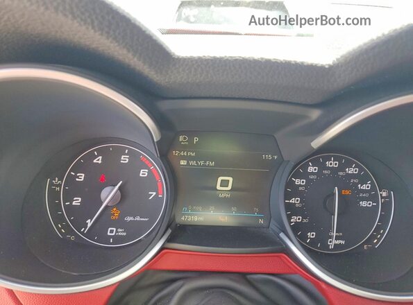 ZASPAJAN9M7D11992 2021 ALFA ROMEO STELVIO Серый Вид щитка приборов