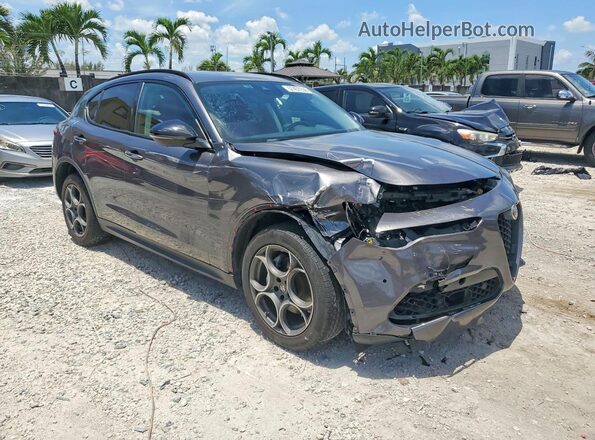 ZASPAJAN9M7D11992 2021 ALFA ROMEO STELVIO Серый Передняя правая четверть
