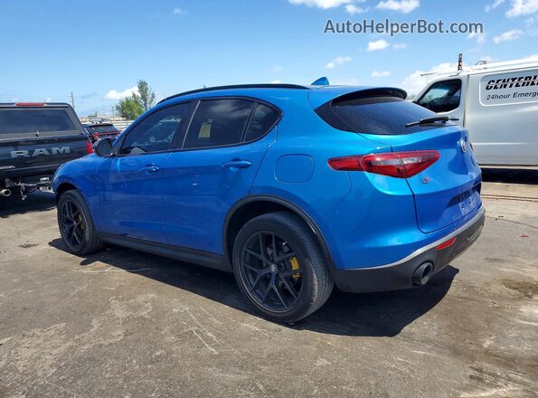 ZASPAKAN8K7C49052 2019 ALFA ROMEO STELVIO Blue Задня ліва чверть