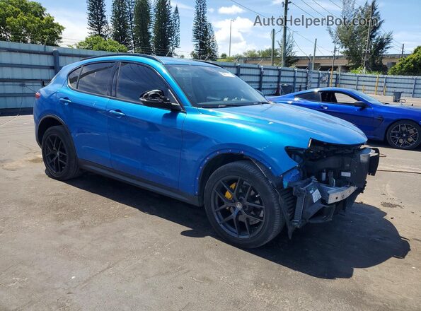 ZASPAKAN8K7C49052 2019 ALFA ROMEO STELVIO Blue Передня права чверть