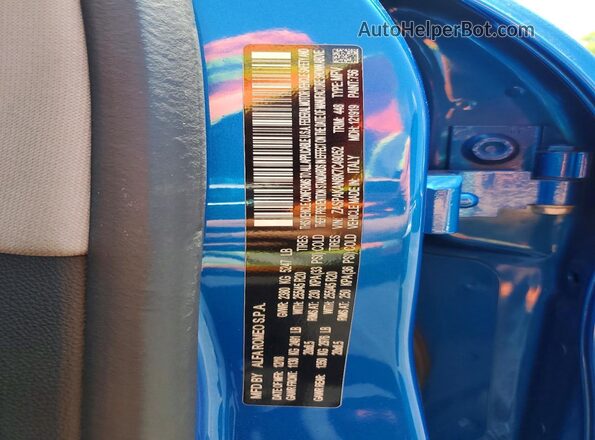 ZASPAKAN8K7C49052 2019 ALFA ROMEO STELVIO Blue Вид наклейки з VIN-кодом