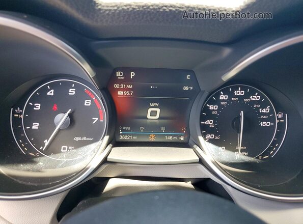 ZASPAKAN8K7C49052 2019 ALFA ROMEO STELVIO Blue Вид щитка приладів