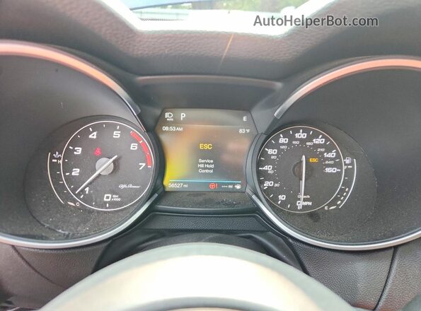 ZASPAKAN9K7C41560 2019 ALFA ROMEO STELVIO Blue Widok zestawu wskaźników