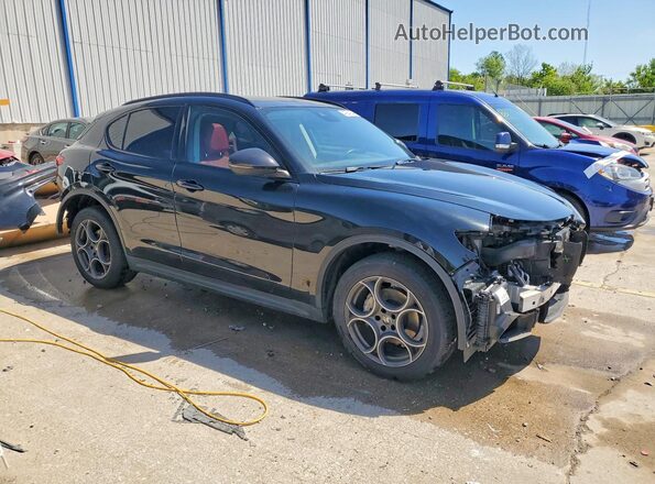 ZASPAKANXM7D08749 2021 ALFA ROMEO STELVIO Black Առջևի աջ
