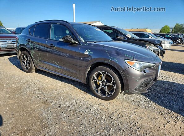 ZASPAKBN0M7D16762 2021 ALFA ROMEO STELVIO Серый Передняя правая четверть