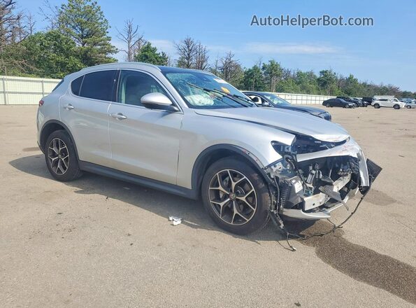 ZASPAKBN1K7C67844 2019 ALFA ROMEO STELVIO Серебряный Передняя правая четверть