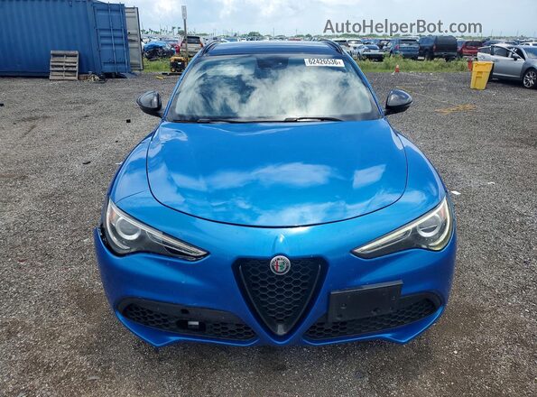 ZASPAKBN2K7C71904 2019 ALFA ROMEO STELVIO Синий Вид спереди