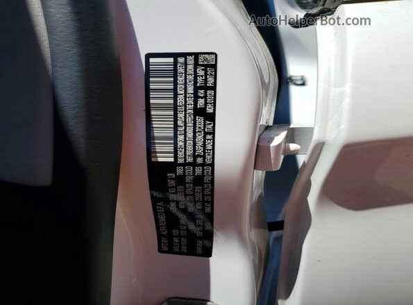 ZASPAKBN2L7C83357 2020 ALFA ROMEO STELVIO White Widok naklejki z numerem VIN
