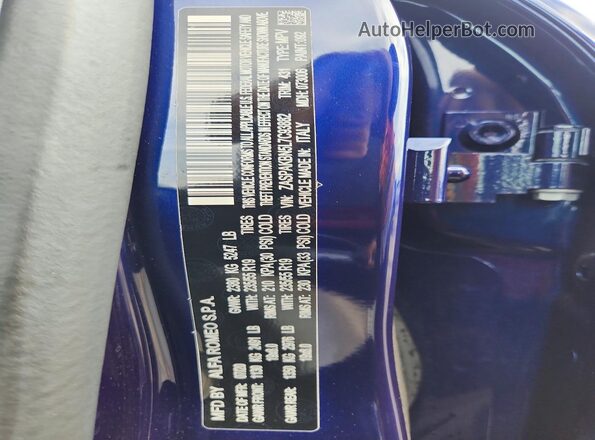 ZASPAKBN5L7C93882 2020 ALFA ROMEO STELVIO Blue სალონის 360-გრადუსიანი ხედი