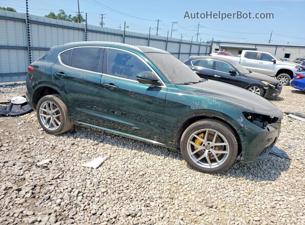 ZASPAKBN5M7D19771 2021 ALFA ROMEO STELVIO Зеленый Передняя правая четверть
