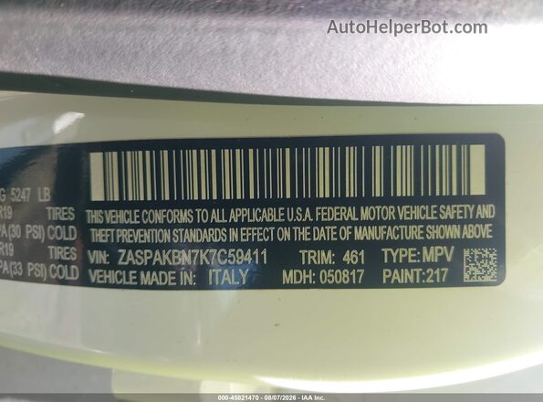 ZASPAKBN7K7C59411 2019 ALFA ROMEO STELVIO White ძრავის განყოფილების ხედი