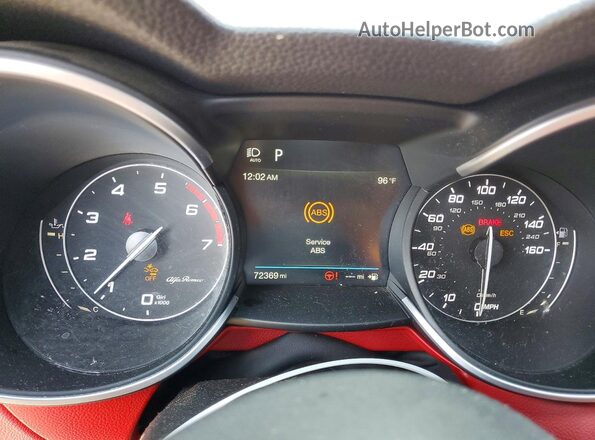 ZASPAKBN9K7C30539 2019 ALFA ROMEO STELVIO Красный Вид задних сидений