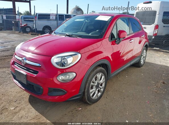 ZFBCFXBT0GP336054 2016 FIAT 500X Red Առջևի ձախ երեք քառորդ տեսարան