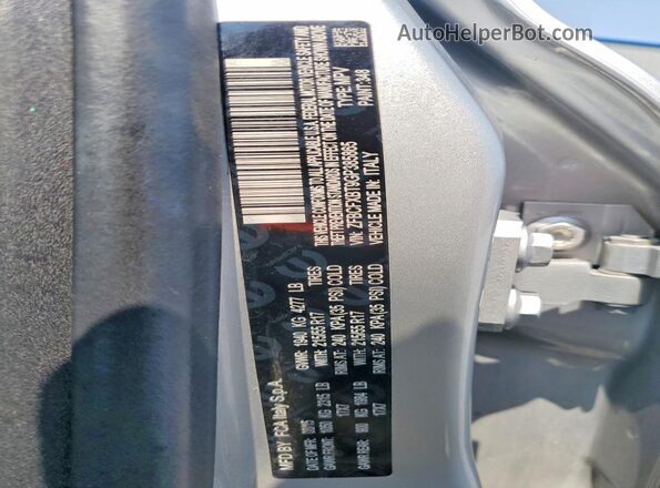 ZFBCFXBT9GP385865 2016 FIAT 500X Silver Vista de la etiqueta del VIN