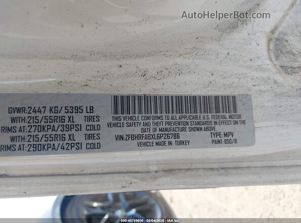 ZFBHRFABXL6P26786 2020 RAM PROMASTER CITY White Engine compartment view