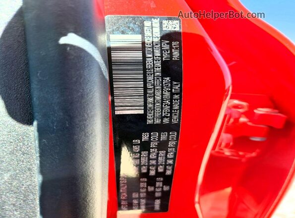 ZFBNF3A18MP913764 2021 FIAT 500X Red Vista de la etiqueta del VIN