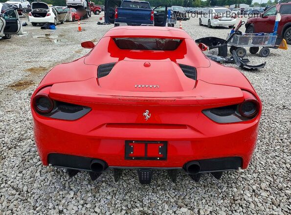ZFF80AMA0K0245476 2019 FERRARI 488 Red Հետևի տեսք