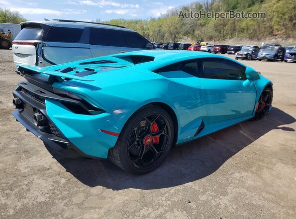 ZHWUB6ZF7RLA27403 2024 LAMBORGHINI HURACAN Бирюзовый Задняя правая четверть